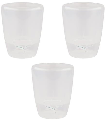 GT Garden Lot de 3 Pots pour orchidées avec réserve d'eau - Orchidea Transparent 2 litres