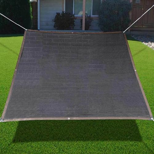 Rete Ombreggiante Teli Ombreggianti Esterno Telo Recinzione Giardino Tessuto Ombreggiante Traforato Parasole 90% Anti-UV Occhielli Giardino, Patio, Pergola, Cortile-Sabbia,black-2x6m
