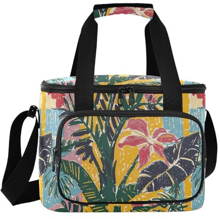 Tropical Aesthetics of Summer Große Kapazität Isolierte Weiche Seiten Kühltasche Heiß oder Kalt Carrier Tragbare Reise Isolierte Tasche für Einkaufen Essen Reisen Strand Camping