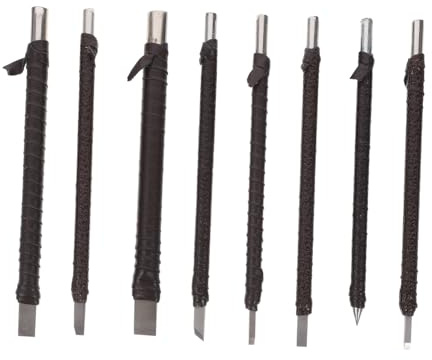 UKCOCO Set Di Utensili Per Intaglio Del Legno Da 8 Pezzi Con Coltelli in Tungsteno, Custodia Antiruggine e Impugnatura Ergonomica, Per Principianti e Hobbisti in Lavorazione Artigianale Del Legno