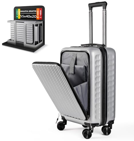 ARTREE Maleta de Cabina 52x35x20cm,ABS Material Trolley Rígida Expandible, con Ruedas giratorias Desmontables,Cerradura combinación,Ideal como Equipaje de Mano para Iberia, Vueling o Easyjet