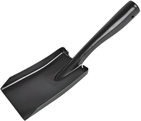 TAISOCA Ash Shovel Fireplace Shovel 11 - Carbon Steel Rust-Resistant Coal Shovel for Camping, BBQ