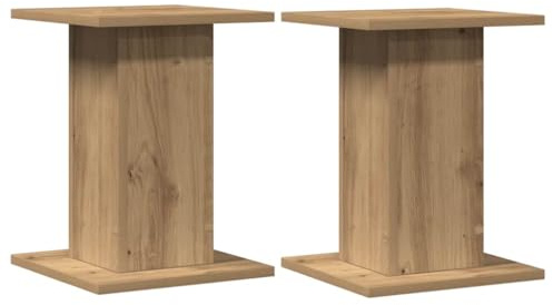 Supports de haut-parleurs 2 pcs chêne artisanal bois ingénierie ,Appareils électroniques , Audio , Accessoires audio , Accessoires pour enceintes , Supports & pieds d'enceintes, Brun (Poids 9.5KG)