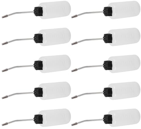 COHEALI Lot de 10 Distributeurs d'Huile 120 Ml pour Machine à Coudre Flacon Huilier en Plastique avec Embout en Fer Application Précise d'Huile pour Aiguille Lubrification Réutilisable
