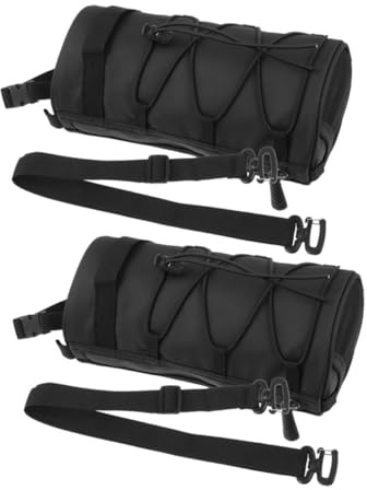 Healeved 2 Stück Motorrad Lenkertasche aus Robustem Material Kleine Werkzeugtasche mit Verstellbaren Gurten Front und Rahmentasche für Mountainbike und Roller