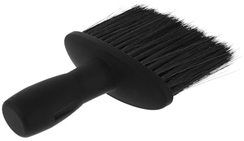 Brosse à Barbe pour Hommes en Nylon, Poignée Plastique Noire Antidérapante | Nettoyage Précis du Cou Visage, Format Portable pour Usage Maison et Soins de Barbe