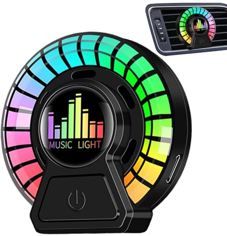 Lumière De Ramassage De Désodorisant De Voiture – ABS, Lumière D'aromathérapie De Voiture, Rythme De Musique Coloré LED D'ambiance | Diffuseur De Parfum De Voituree Activé Par Le Son Et Par Vibration