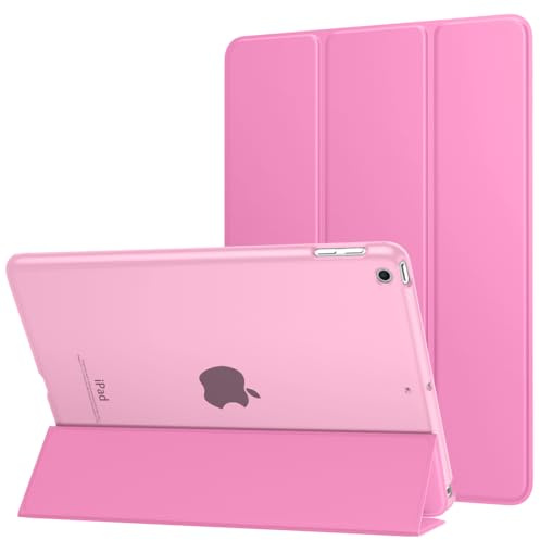 MoKo Smart Case Fit 2018/2017 iPad 9.7 5th / 6th Generation, Peony | Slim Lightweight Shell Stand Cover with Translucent Frosted Back Protector ,Auto Wake/Sleep, Fit iPad 9.7 Inch 2018/2017
