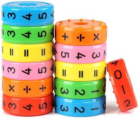 Kesote 2 Stück Lernspielzeug Mathematik Rechenrolle Einschulung Mathe Lernen Rechnen Spielzeug Schulanfang Schulkind Schuleinführung Geschenk Weihnachten