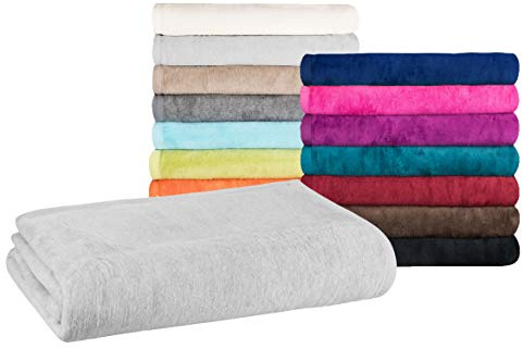 Moon - Classic Kuscheldecke 150x200 cm grau Wolldecke einfarbig, Pflegeleichte Baumwollmischung