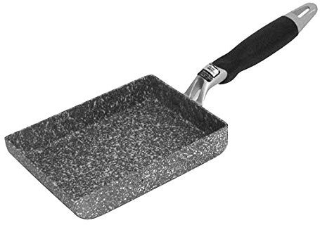 qiuqiu Poêle Antiadhésive en Pierre De Jade Japonaise Maifan, Petite Poêle Carrée pour Œuf Frit