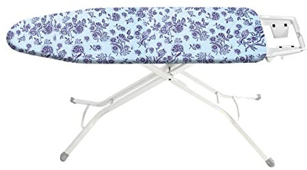Maximex Bügeltischbezug Keramik M Blume 131x47 cm, Dampfbügelgeeigneter Bügelbrettbezug für schnelleres Bügeln, Gegenbügeleffekt durch Hitzereflektion, Gummizug, Öko-Tex Zertifiziert