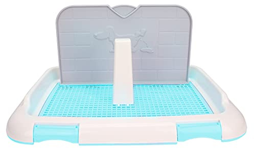 SONK Hundetoilette, Trainingstoilette Mesh Katzenzaun für Rüden für kleine Hunde(Blue)