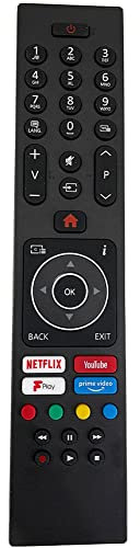 FYCJI New Replacement Remote Control RC43137P for Luxor Bush Digihome Finlux Electriq Smart TV models with Netflix/Youtube/Freeview Play/Prime Video buttons