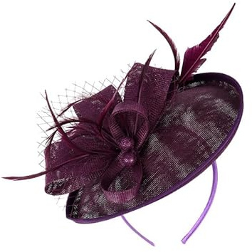 FRCOLOR Girl Hair Jewellery Unique Veil Headband Fashionable Headband for Special Occasions Purple