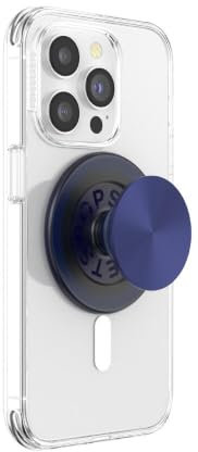 PopSockets PopGrip for MagSafe, Magnetic Phone Grip & Stand, Swappable Top, Secure Grip for iPhone MagSafe Cases, Kickstand for Hands-Free Viewing, Wireless Charging Compatible - French Navy