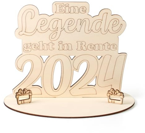 Kreative Feder 3D Geschenk-Aufsteller zur Rente mit LED-Lichterkette - originelle Geldgeschenk-Deko aus Holz