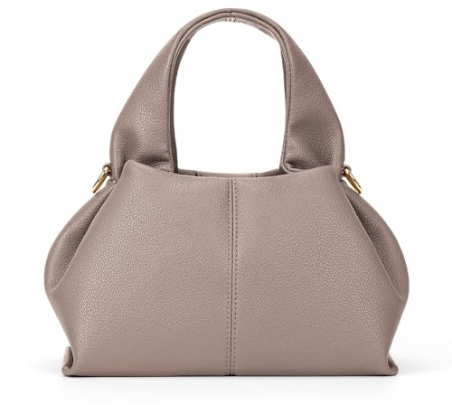 CHAMAIR Mini Handtasche Damen Umhängetasche Ledertasche Damen-Henkeltaschen Dumpling Crossbody Bag Moden PU Leder Geldbörse Handtaschen mit Abnehmbarer Schultergurt