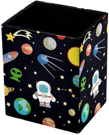 Stiftehalter, Stiftehalter, Schreibtisch-Organizer, Stifthalter, Ständer für Schreibtisch, Organisation, Weltraum, Astronomie, Planet, Rakete, Stern, UFO