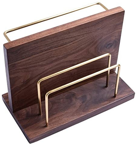 ISCBAFYX Bloc de Couteaux en Bois Massif Porte-Couteau Planche à découper Bloc de Couteaux magnétique Support de Rangement étagère de Cuisine comptoir pour la Cuisine