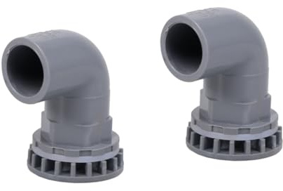 TOGEVAL 2 Stücke Aquarium Entwässerung Teile Pvc Anschlüsse Fisch Tank Wasser Versorgung Rohr 20mm Innen Durchmesser Schwarz