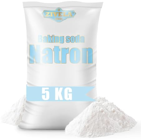 Natron pulver, Baking Soda 5kg | Natriumbicarbonat, Natriumsalz | 5000g Natron E500 Backsoda 100% Rein, Lebensmittelqualität