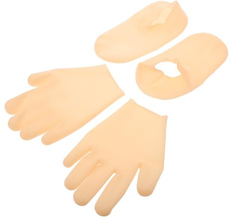 Healeved Fußhandschuhe Und Socken-set Aus Silikon Für Trockene Haut Rissige Hände Und Füße Feuchtigkeitsversorgung Und Peeling-vorteile Für Hände Und Füße Wiederverwendbar Und