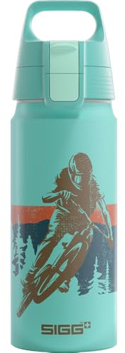 SIGG - Alu Trinkflasche Kinder - WMB ONE - Made in Switzerland - Für Kohlensäurehaltige Getränke Geeignet - Auslaufsicher - Federleicht - BPA-frei - ClimatePartner Zertifiziert - Sport & Schule - 0,6L