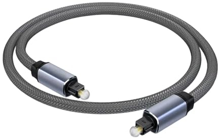 Qsvbeeqj Cavo acustico ottico SPDIF Maschio A Maschio Nylon Intrecciato Per Console Giocatori Home Cinema Lunghezza Facoltativa