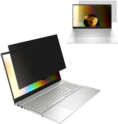 kwmobile Sichtschutzfolie für 15.6 Laptop (16:9) 345x195mm - Blickschutzfolie Privacy Screen - Laptop Anti Spy Folie Schutz