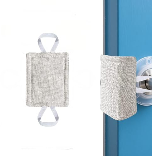 1PCS Door Silencer, Quiet Door Closer Cushion, Door Slamming Silencer, Door Slam Preventer, Nursery Door Silencer, Bumper Safety Door Pads, Door Latch Cover for Noise Reducing, 4 x 3 in