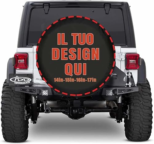 Copriruota di scorta personalizzata auto - il tuo quadro con foto e/o testo - personalizzato copri ruota di scorta per Auto pneumatici universali copertura 17 inch