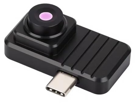 Uxsjakjsd Smartphone IR Termal Imaging Camera 160x120 Risoluzione Type-C Plug e Opzioni di Riproduzione per 88 ° FOV, In Alluminio