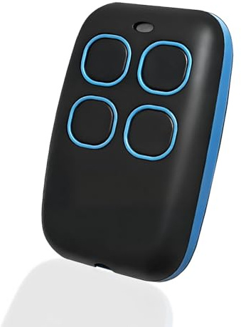 Mando a Distancia Universal 4-en-1 433 MHz, Rolling Code y Código Fijo, Mando Copiador Impermeable, Interruptor de Reemplazo para Coches Persianas Enrollables Puertas de Garaje, Azul