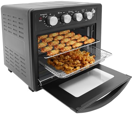 Forno elettrico da 1700 W, forno ad aria elettrica con grande capacità, friggitrice e tostapane, forno multifunzione per casa, panetteria e ristoranti