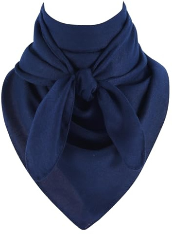 GERINLY Extra Large Cotton Bandana 35x35, Navy Cowboy Wild Rag Scarf, Horseman Neckerchief Country Western Hair Scarf (DarkBlue)
