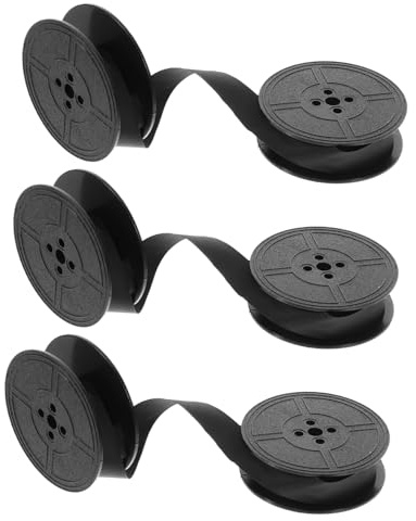 HOMSFOU 3stücke Doppelspulen-farbband für Alte Schreibmaschinen Breites Schwarzes Nylon-farbband als Ersatz für Mechanische Schreibmaschinen -nachfüllpackung für Heim und Bürogebra