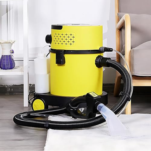CIELOBLOEN Pulitore per tappezzeria da 1600 W, Serbatoio da 4 l per Acqua Pulita e 25 l per Acqua Sporca, aspirapolvere e soffiatore a spruzzo per tappeti, divani, Interni Auto, Pulizia Pavimenti