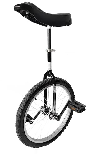 Green Slide Einrad, 20 Zoll, Produktreihe Nova schwarz, Anfänger (runde Gabel), leichte Aluminiumfelge, ergonomischer Sattel mit Griffen