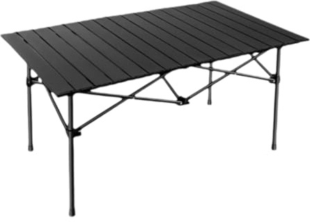 Tavolo da campeggio pieghevole portatile, multiuso, rettangolare, in acciaio al carbonio, tavolo da picnic per campeggio, barbecue, tailgating e uso in giardino