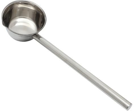 SHINEOFI Cucharón de Acero Inoxidable Mango Largo 45 Cm para Cocina y Jardín, Pala para Agua y Sopa Resistente al Desgaste, Cuchara para Servir en Comedores y Restaurantes