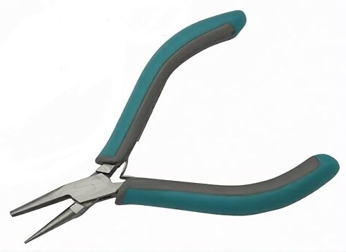 Round & Concave Nose Pliers, 4.75 Inch, Stainless Steel, Slim Ergonomic Two Toned Grips, Phthalate Free, Jewellers Hobby Tool