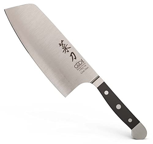 Güde 1742/16 Solingen - Chai Dao, China Kochmesser geschmiedet, 16 cm, POM schwarz, ALPHA, Doppelkropf, Handmade Germany