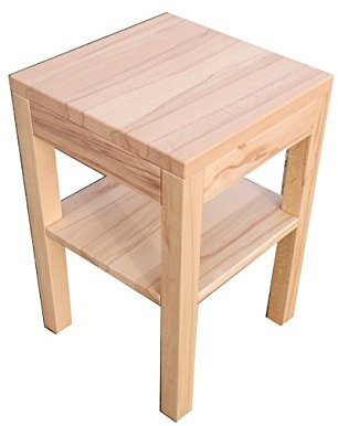 Martin Weddeling Beistelltisch, Kernbuche massiv, Maße: 40x40x60cm, Klassisch, Braun, Holz, Fertig Montiert, Pflegeleicht, Made in Germany