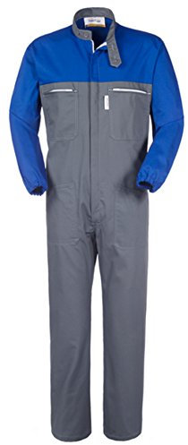 take time/lancelot Tuta da Lavoro Collo Coreana Grigio Blu Royal Gabardine 245 G/M A41207 (XXL)