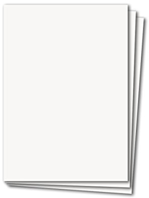 50 tarjetas DIN A4, hojas planas, color: blanco brillante, 29,7 x 21 cm, 250 gramos por m², hojas para manualidades, cartón para tarjetas, tarjetas de manualidades, estable