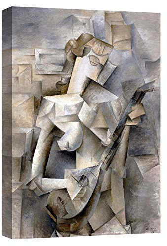 canvashop Quadro Moderno Picasso Mandolino 70x50 cm Verticale | Tela Canvas, Stampe Da Parete, Arredo Casa Soggiorno Camera Da Letto