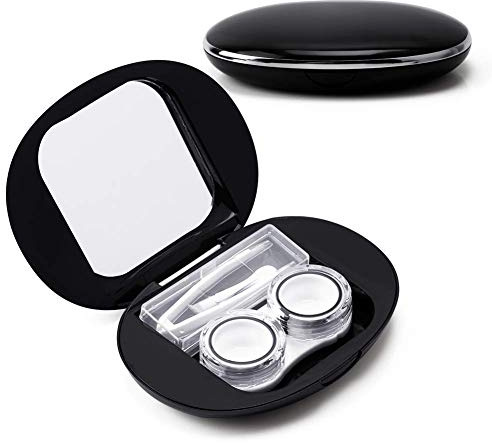 Kontaktlinsenbox Krone niedliche Kontaktlinsen-Reisetasche Kontaktlinsenbehälter Aufbewahrungsbox Tragbare Kontaktlinsen Reise-Kits niedliche Mini
