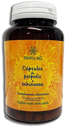 Propolis-Kapseln + Echinacea. 120 Kapseln x 500 mg = 350 mg Propolis + 150 mg Echinacea. Nahrungsergänzungsmittel. Aktiviert das Immunsystem und die eigenen Abwehrkräfte.
