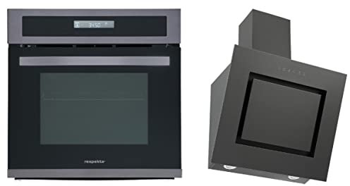 Respekta Backofen/Haube Set autark Blacksteel EBDH-SET42060BS, 60 cm